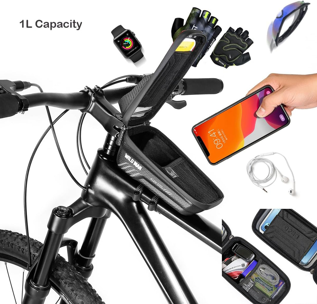 Fahrrad Rahmentasche Wasserdicht Handytasche Fahrradtasche Rahmen für Montainbikes Rennrad Ebikes, m
