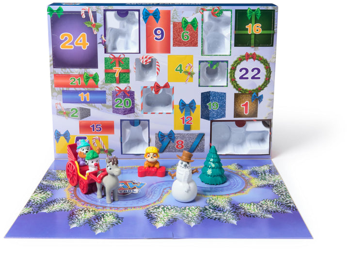 PAW PATROL Adventskalender 2024 – 24 Spielzeug-Überraschungen für eine fantasievolle Winterwelt, 7 W