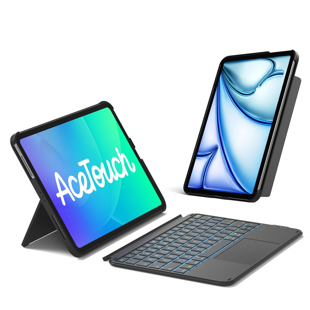 Inateck Hülle mit Tastatur,Ultraleichte Tastatur für iPad 11/10 Gen A16 2025 11 Zoll,iPad Air 11" M3