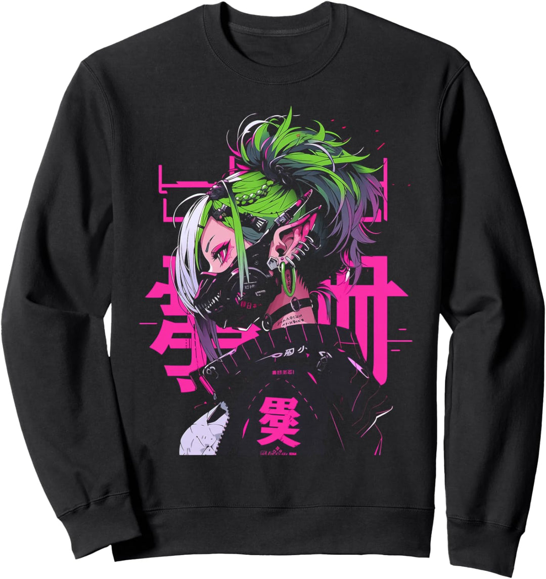 Anime Manga Cyberpunk Aesthetic Techwear Harajuku Sweatshirt