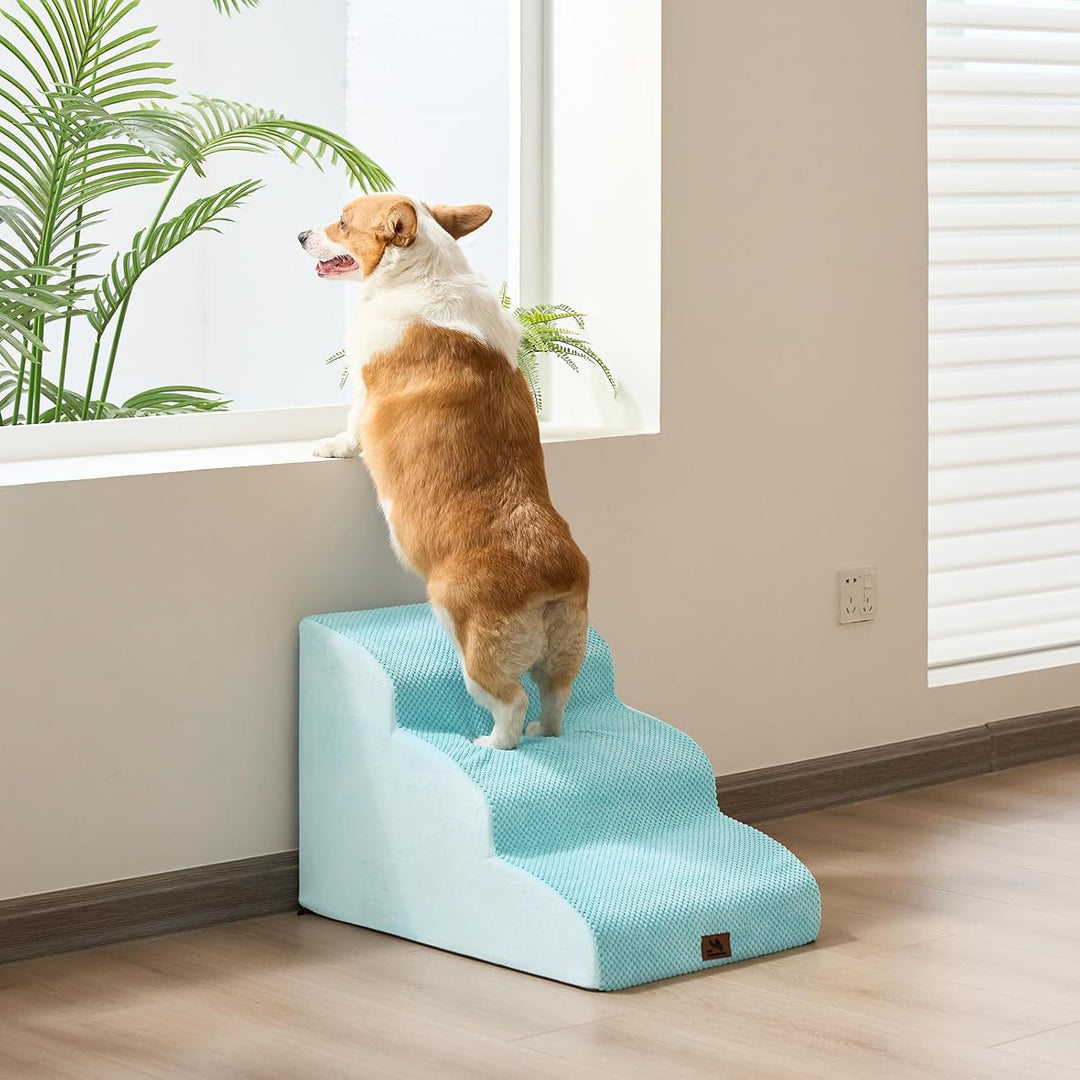 Hundetreppe für kleine Hunde, 3 Stufen 40cm Hoch Haustiertreppe, Waschbar rutschfest, Katzentreppe f