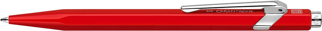 Caran d'Ache Kugelschreiber 849 Classic Line Rot lackiert Strichstärke: M, Schriftfarbe: Blau, Länge