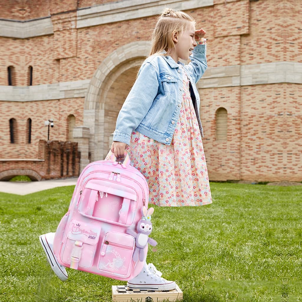 Schulrucksack für Mädchen, Kinder Grundschultaschen Leichte Rucksäcke Kinder Schulranzen Büchertasch