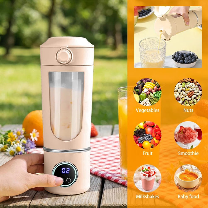 Tragbarer Mixer Smoothie Maker, Mixer to go 700 ml, Typ-C Wiederaufladbar, Becher mit Auslaufsichere
