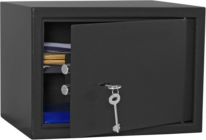 Rottner Möbeltresor Jupiter 3 Doppelbartschloss anthrazith BxHxT 35x25x28 cm herausnehmbarer Fachbod