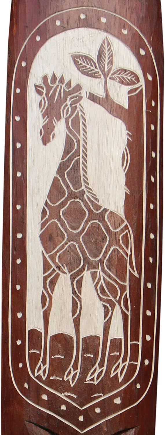 Unbekannt Schöne 100 cm Wand Maske Maori Tribal Giraffe Holz Afrika Maske91