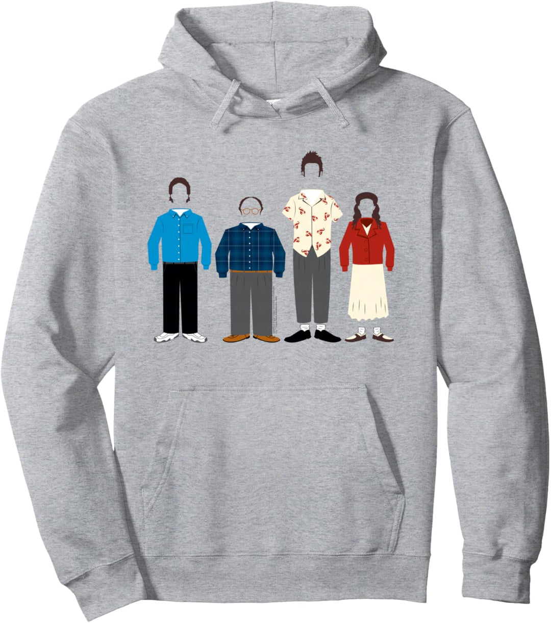Seinfeld Character Silhouettes Pullover Hoodie