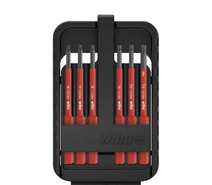 Wiha 43154 electricTORX 6-TLG. in slimBit-Box Bit Set Rot Torx (6-15), 6tlg., Torx (6-15), 6tlg.