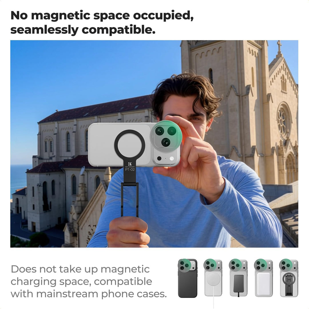 K&F CONCEPT FA301 Snap-On CPL Filter kompatibel mit iPhone 17 Pro Max/17 Pro, 9,5g extrem Leichter P