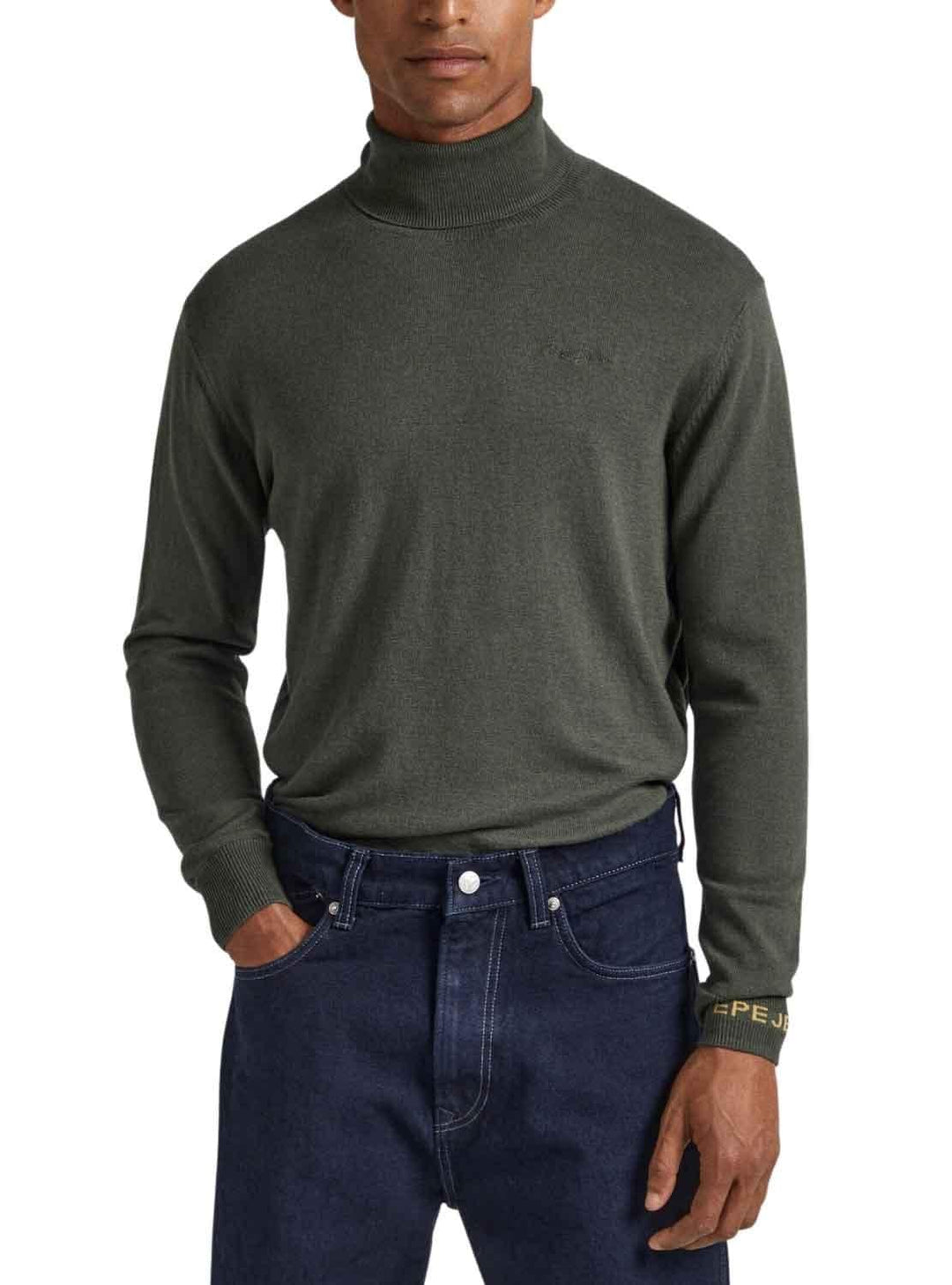 Pepe Jeans Herren Lange Ärmel Andre Turtle Neck S Green (Olive), S Green (Olive)