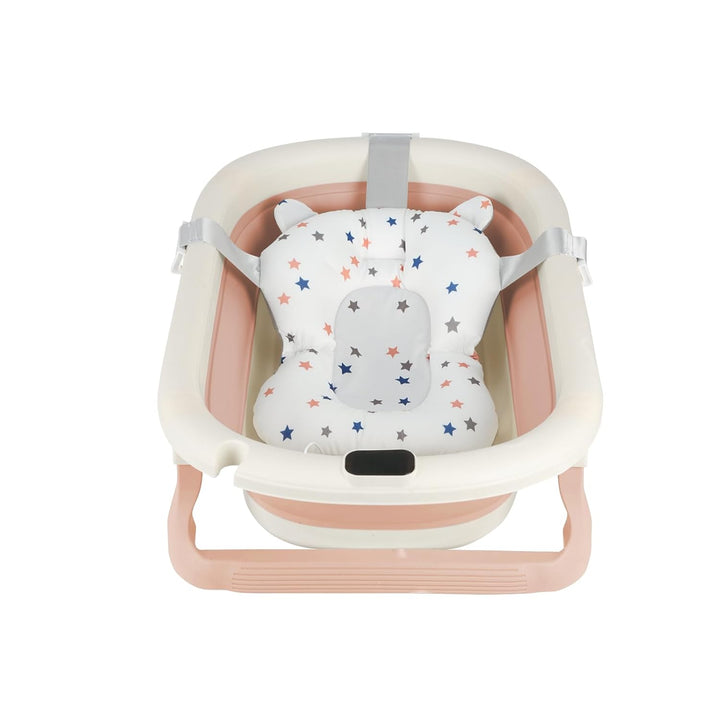 Flexible Babybadewanne mit Temperaturanzeige, Duschkissen, Duschstecker, rutschfeste Füsse, faltbare