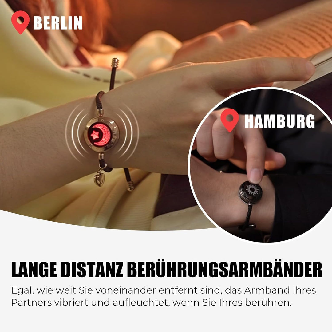TOTWOO Einzelnes Armband für Paare – Vibration, Leuchten, Touchfunktion – Bluetooth-Paarung für Fern