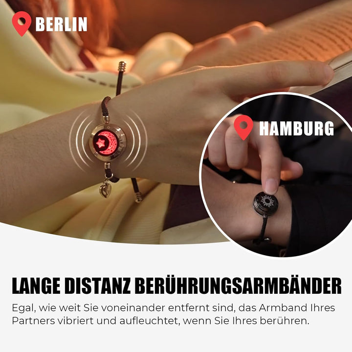 TOTWOO Einzelnes Armband für Paare – Vibration, Leuchten, Touchfunktion – Bluetooth-Paarung für Fern