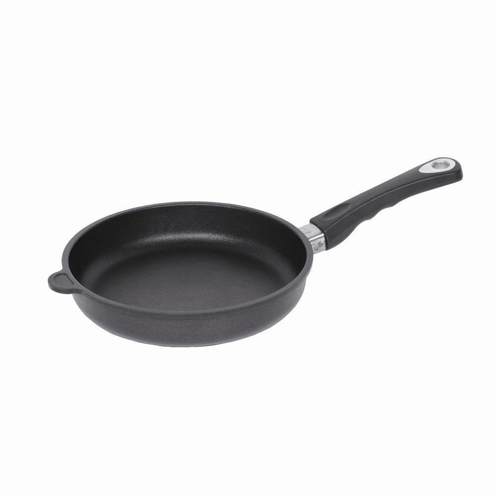 AMT Gastroguss Bratpfanne 24 cm Ø, 5 cm hoch, fester Stiel, nicht induktionsgeeignet, Lotan® Antihaf