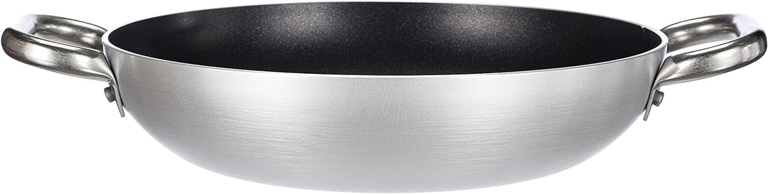 Pentole Agnelli FAMA10SEL28 Select Pan Aluminiumpfanne, 2 Edelstahlgriffe, 28 cm, Silber, 28 cm