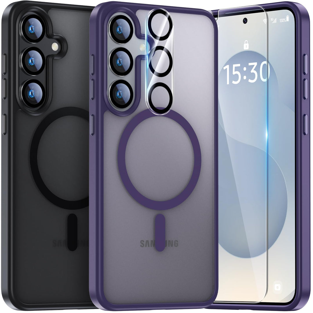 UniqueMe für Samsung Galaxy S25 Hülle - Handyhülle für Samsung Galaxy S25 Case, 5 in 1 Set Rundumsch