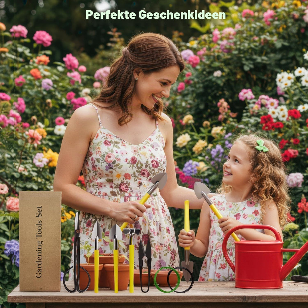 MOSFiATA Bonsai Werkzeug Set Pflegeset 7-teilig Mini Gartenwerkzeug für Bonsai Baum und Zimmerpflanz