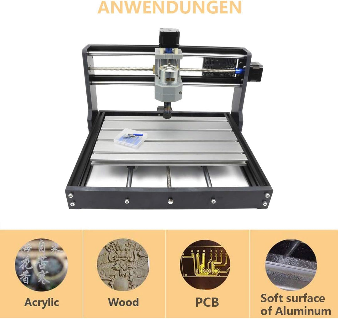 RATTMMOTOR CNC 3018 Pro Engraving Machine,3 Achsen GRBL Streurung, 4G-USB-Flash-Laufwerk, Arbeitbere