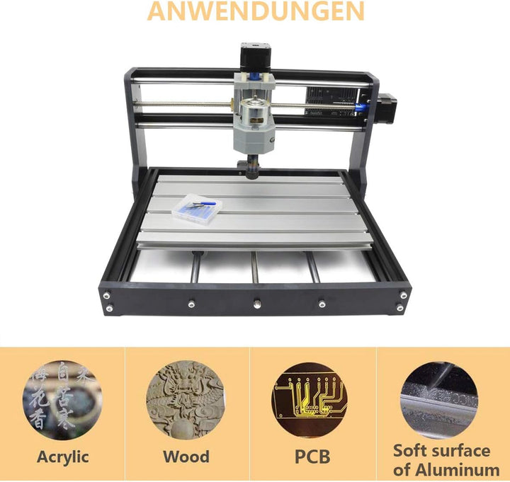 RATTMMOTOR CNC 3018 Pro Engraving Machine,3 Achsen GRBL Streurung, 4G-USB-Flash-Laufwerk, Arbeitbere