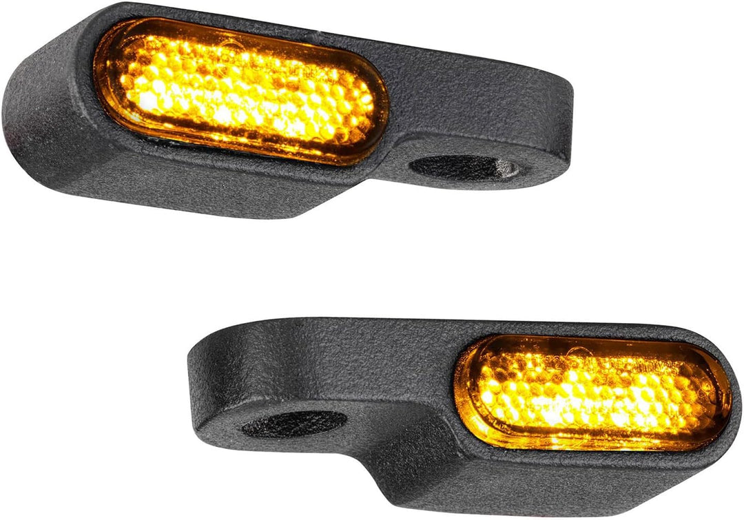 ToXx Motorrad LED Mini Blinker Custom Short für Lenker Armatur Gabel Schwinge e-geprüft universal fü