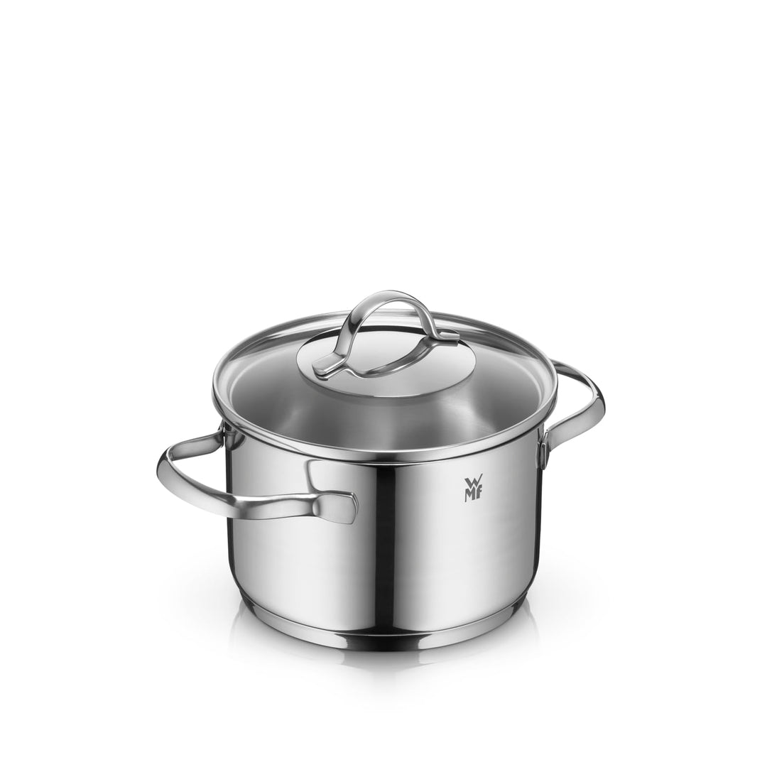WMF Provence Plus Kochtopf klein 16cm, Glasdeckel, Fleischtopf Induktion 2l, Cromargan Edelstahl pol