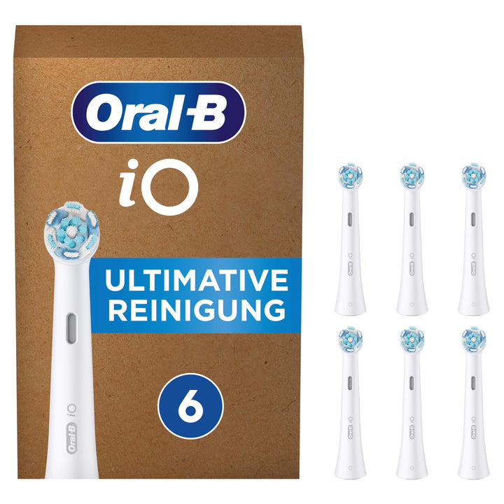 Oral-B iO Ultimative Reinigung Aufsteckbürsten für elektrische Zahnbürste, 6 Stück, ultimative Zahnr