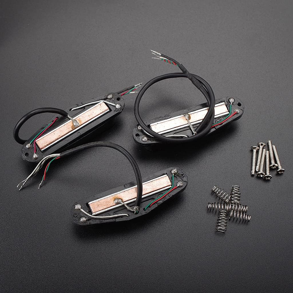 Alnicov Mini-Humbucker-Tonabnehmer für Gitarre, Hals, Mittelsteg, SSS-Tonabnehmer, Set für Stratocas