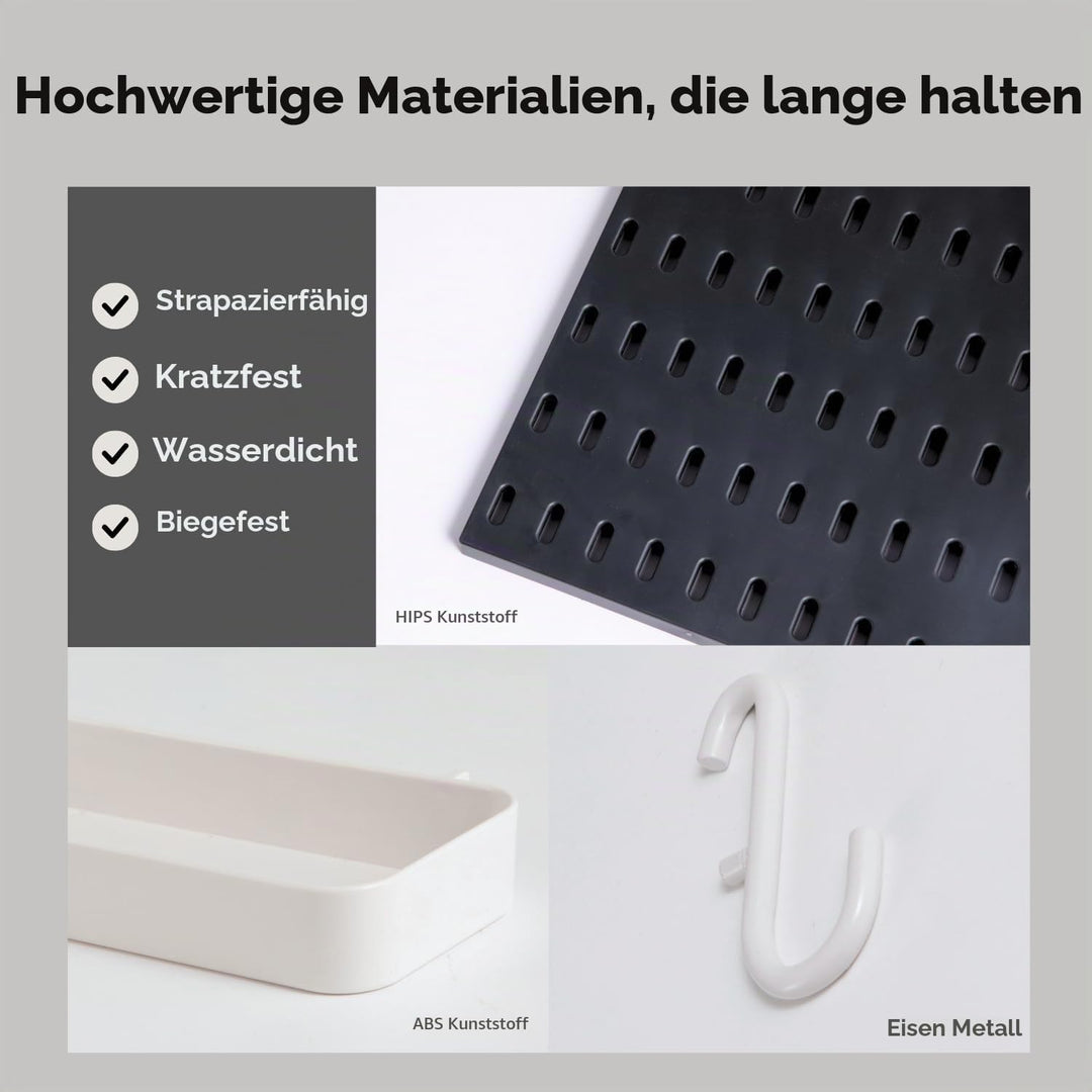 Keepo Stecktafel-Kombinationsset, Stecktafeln und Zubehör, modular zum Aufhängen für Wand-Organizer,