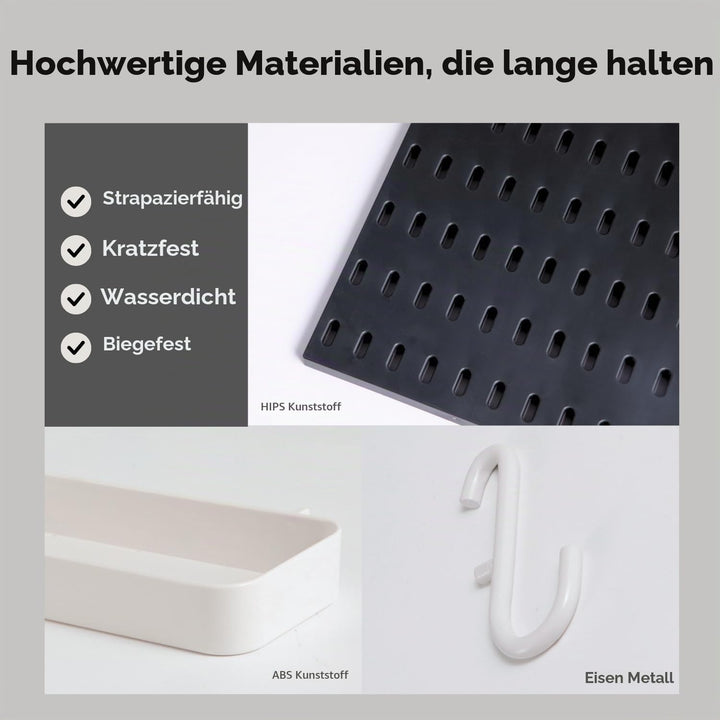 Keepo Stecktafel-Kombinationsset, Stecktafeln und Zubehör, modular zum Aufhängen für Wand-Organizer,
