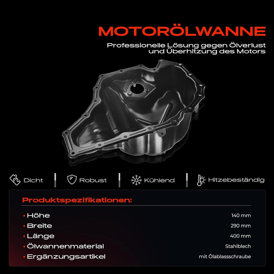 Frankberg Ölwanne für A4 8K2 B8 A4 Avant 8K5 B8 A5 8T3 8F7 8TA 1.8L 2.0L Benzin 2007-2017 06H103600A