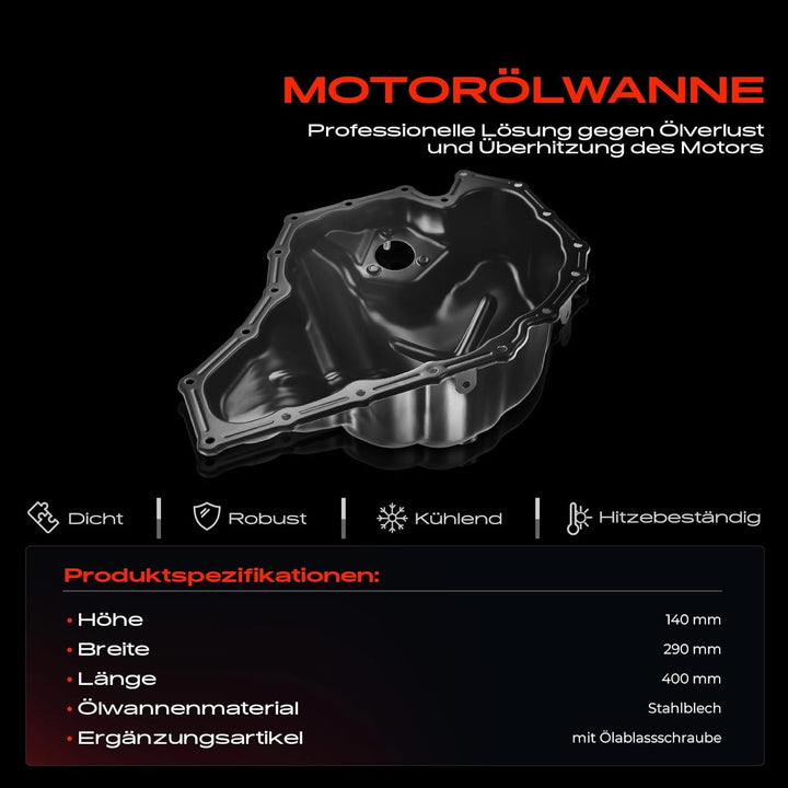 Frankberg Ölwanne für A4 8K2 B8 A4 Avant 8K5 B8 A5 8T3 8F7 8TA 1.8L 2.0L Benzin 2007-2017 06H103600A