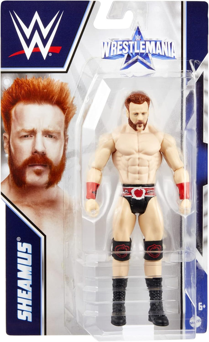 WWE HDD77 - WrestleMania Sheamus Actionfigur, bewegliches 15-cm-Sammlerstück, Spielzeug Geschenk für