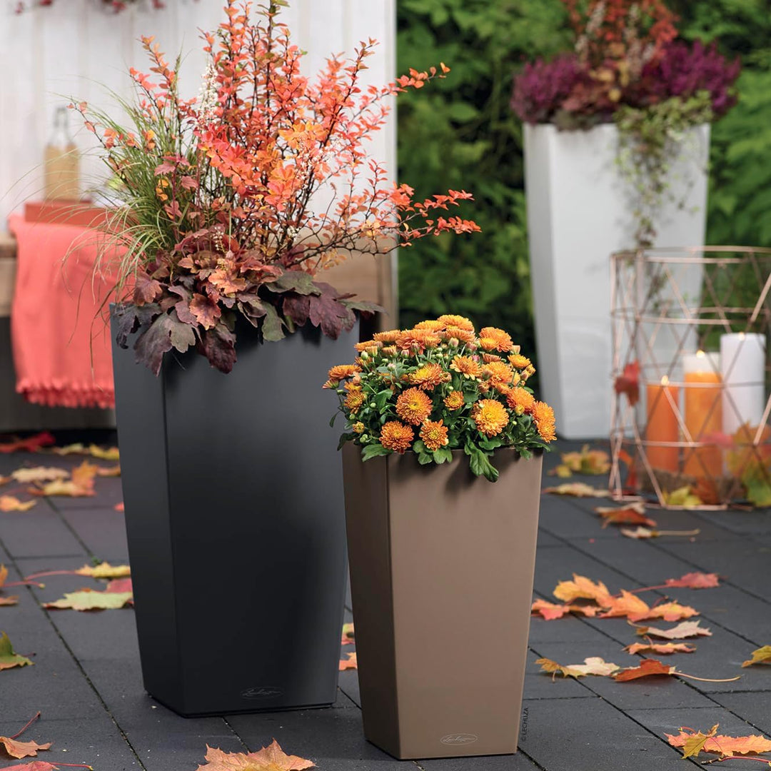 LECHUZA CUBICO Color 40 schiefergrau 13158 Schiefergrau 39.5x39.5x75.5 cm, Schiefergrau 39.5x39.5x75