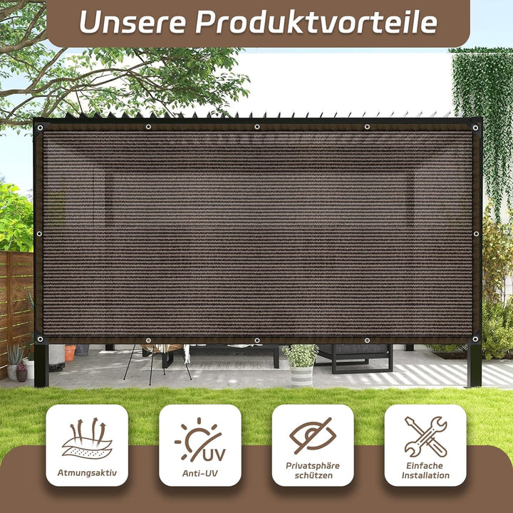 Sonnensegel Garten - Schattennetz mit ösen Outdoor Sonnenschutz 4x5m Schattierungsnetz Netz für Balk