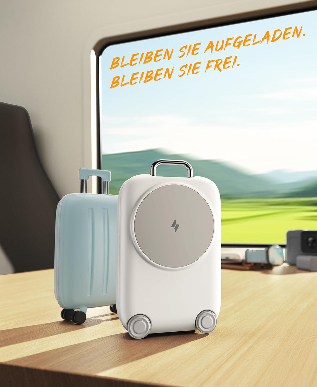 Mukiya Magnetisch Ladegerät Kabellose Ladestation für Apple-Geräte, Faltbar 3 in 1 Ladestation Kompa
