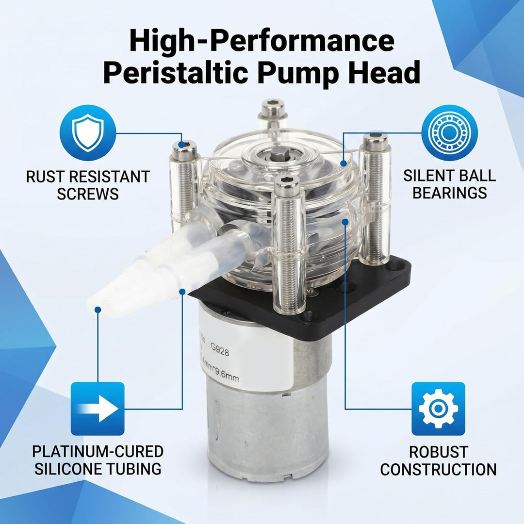 Fafeicy 24V Peristaltikpumpe G928 mit Kartenschlitzdesign, 500 ml/min Peristaltikpumpe mit grossem D
