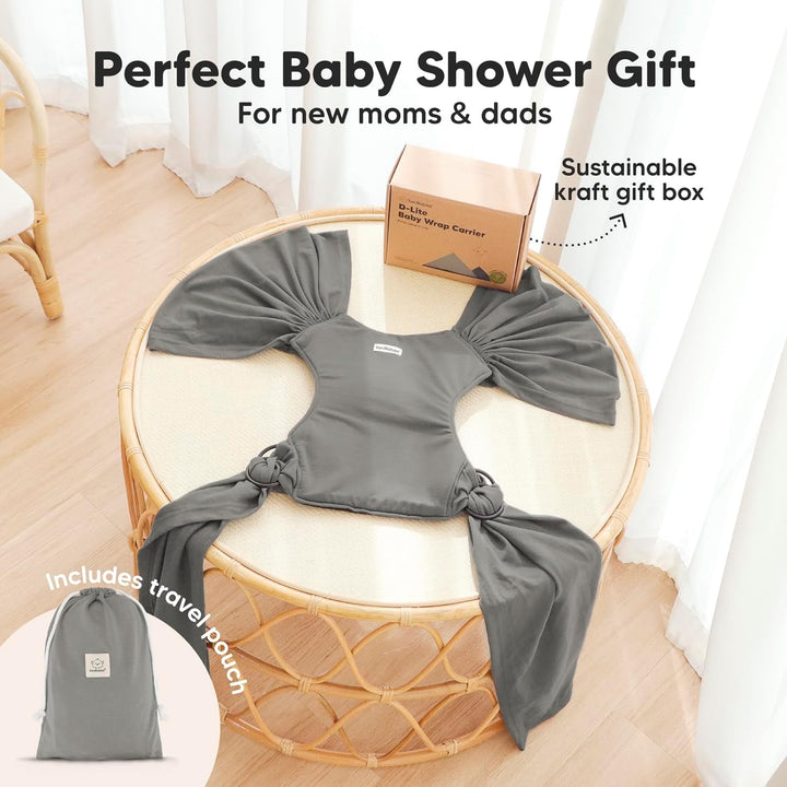 KeaBabies Tragetuch Baby Neugeboren - D-Lite Elastisches Baby Tragetuch Neugeborene, Einfach Anzuzie