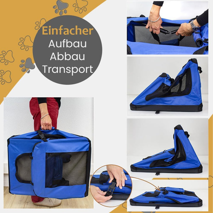 Faltbare Hundebox Transporttasche Transportbox Auto für Katze Hunde Grosse Kleine Box Bag Bed Decke