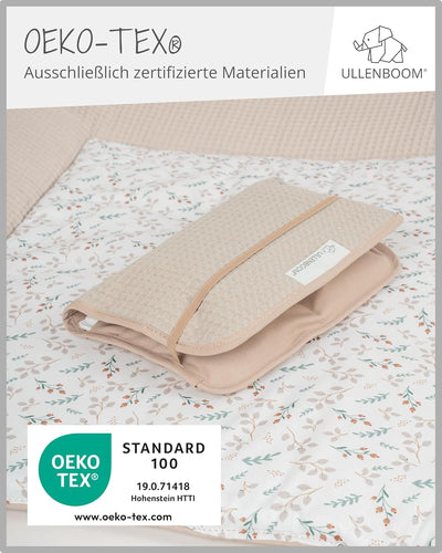 ULLENBOOM ® Windeltasche für unterwegs, Sand, Made in EU - Wickeltasche für bis zu 3 Windeln, Feucht