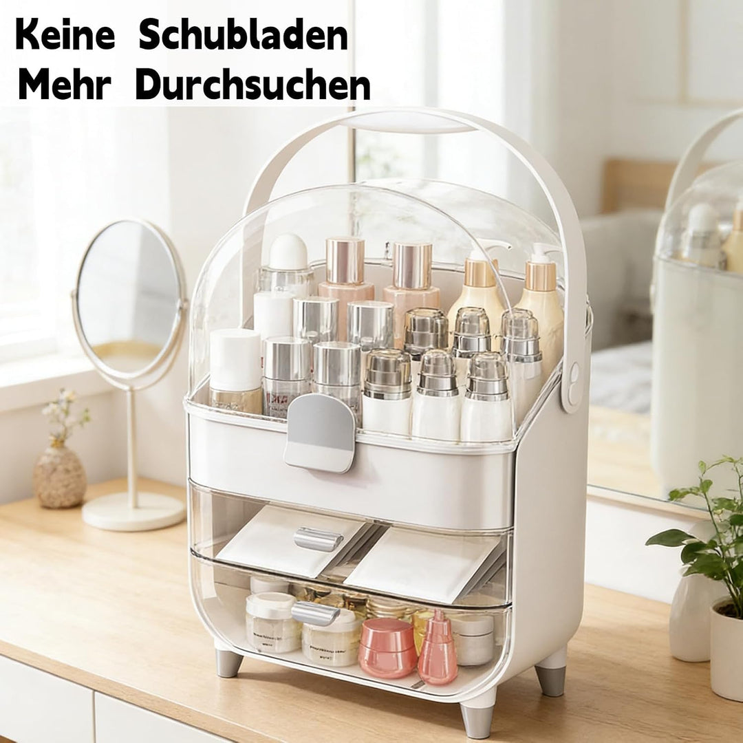 2 StüCk Make Up Organizer &amp; Drehbar Pinselhalter, GrossE KapazitäT ParfüM Organizer, Kosmetik Organi