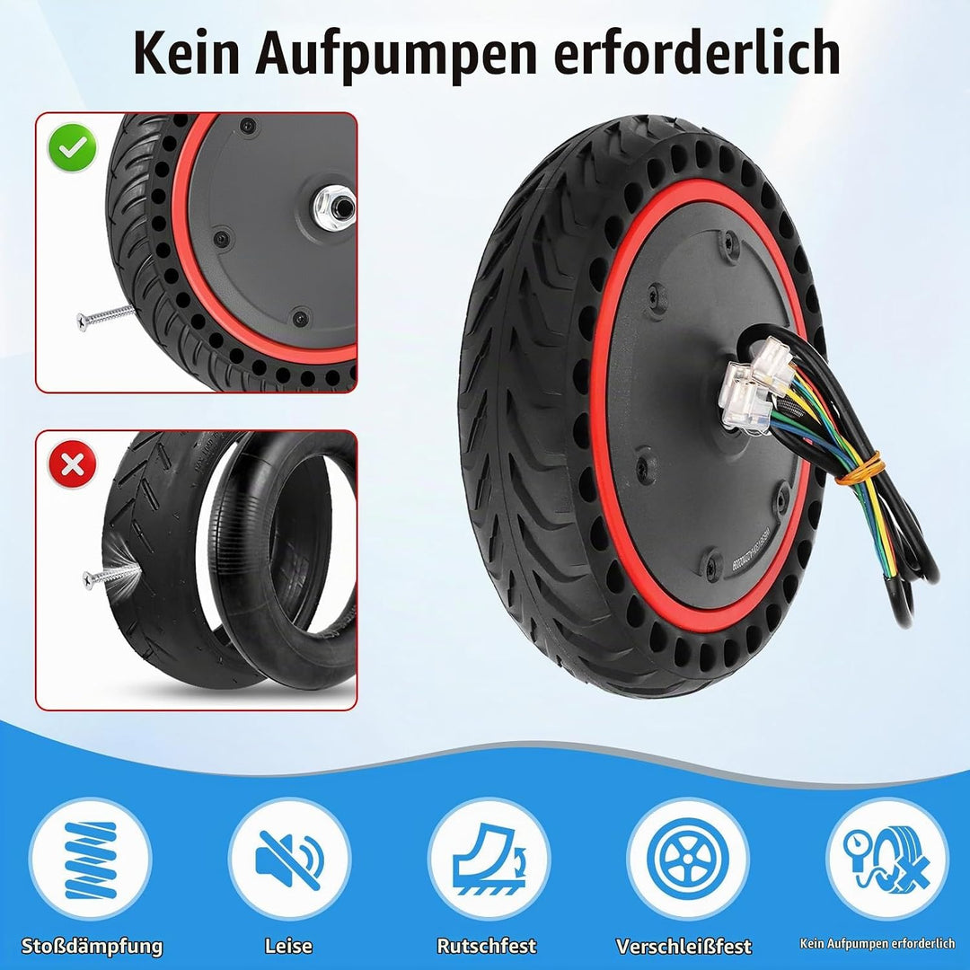 E Scooter Motor für Xiaomi M365 Pro Pro2, mit Vollgummireifen, 8.5 Zoll-Elektroroller Brushless-Radn