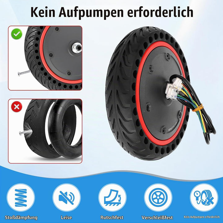 E Scooter Motor für Xiaomi M365 Pro Pro2, mit Vollgummireifen, 8.5 Zoll-Elektroroller Brushless-Radn