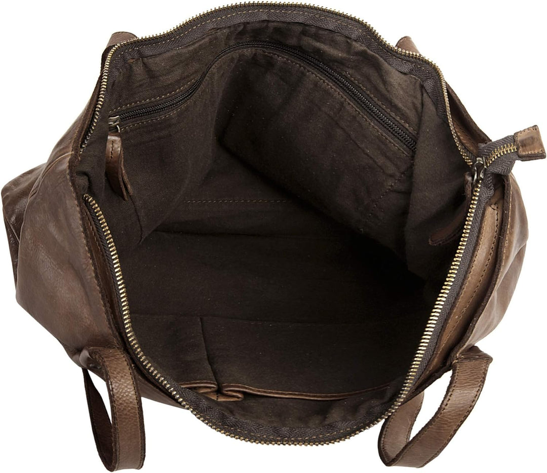 Harold's Submarine Shopper Tasche Leder 39 cm Braun, Braun