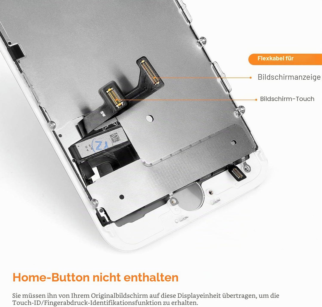 Xlhama Ersatzbildschirm Touchscreen LCD Display Kompatibel für iPhone 8 Weiss mit Reparaturwerkzeug,