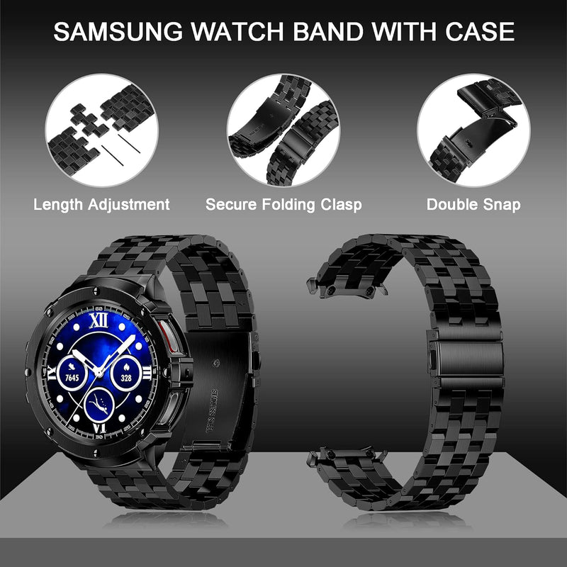 HASLFM Kompatibel für Samsung Galaxy Watch 5 Pro Armband 45mm, Kompatibel mit Samsung Galaxy Watch 6