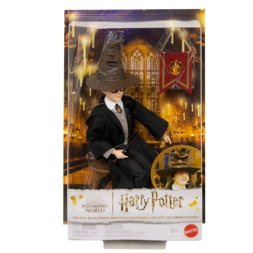 Mattel HARRY POTTER - Titelfigur mit beweglichen Gelenken, Gryffindor-Robe und Zubehör und sprechend