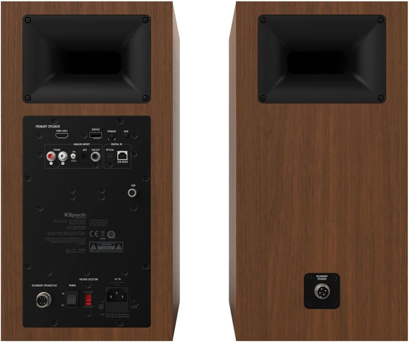 Klipsch The Sevens Aktiv-Lautsprecher (Paar) - Titan LTS Belüfteter Hochtöner, Bluetooth Wireless Ve