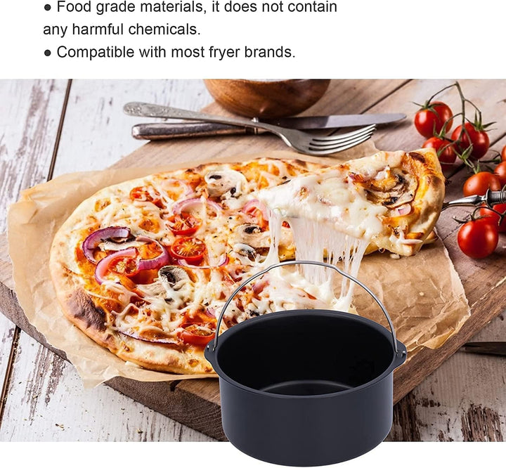 Airfryer Auflaufform Quadratisch, 17 cm Backform für Heissluftfritteuse Backform Heissluftfritteuse