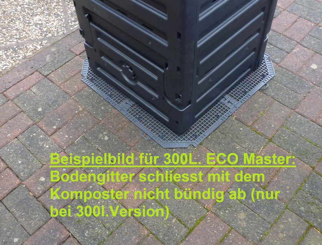 Geschlossener Schnellkomposter 300L aus Kunststoff: Garantia Komposter ECO Master mit Bodengitter 62