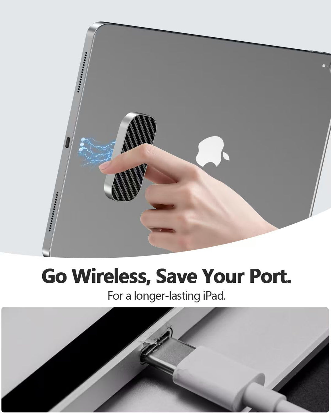 Magnetisches drahtloses Ladegerät für iPad Pro 11 (1./2./3./4.) & iPad Air 11 (M2/M3) & iPad Air 10.
